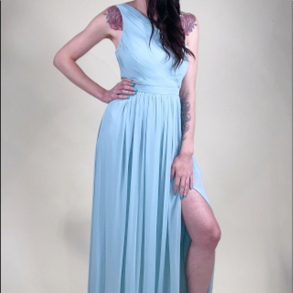 BCBG Slanting Shoulder Long Dress